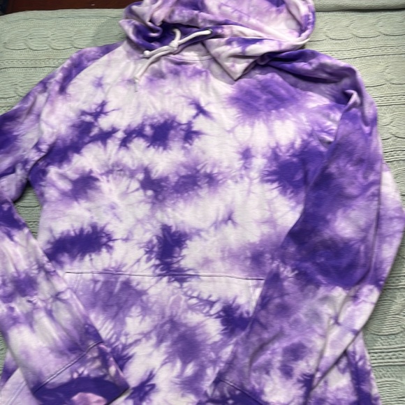 Empyre tie dye, purple hoodie, tunic size large - Picture 2 of 8